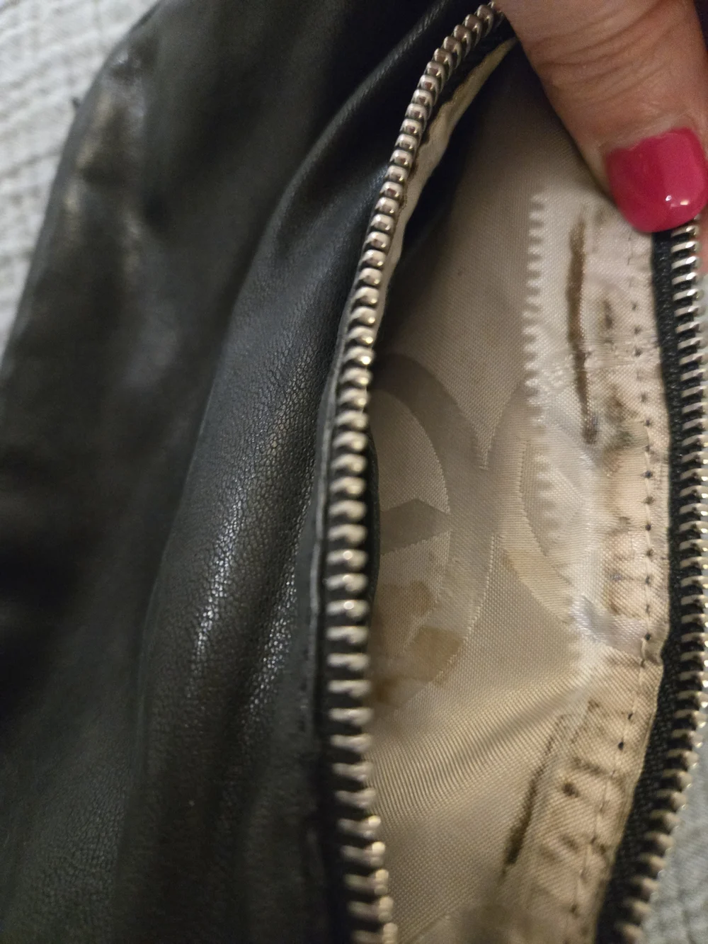 Michael Kors Black Leather Wristlet